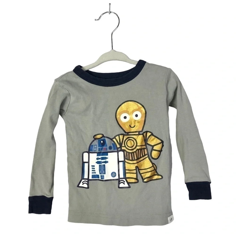 Gap Gray C-3PO Star Wars Long Sleeve T-Shirt‎ 2T